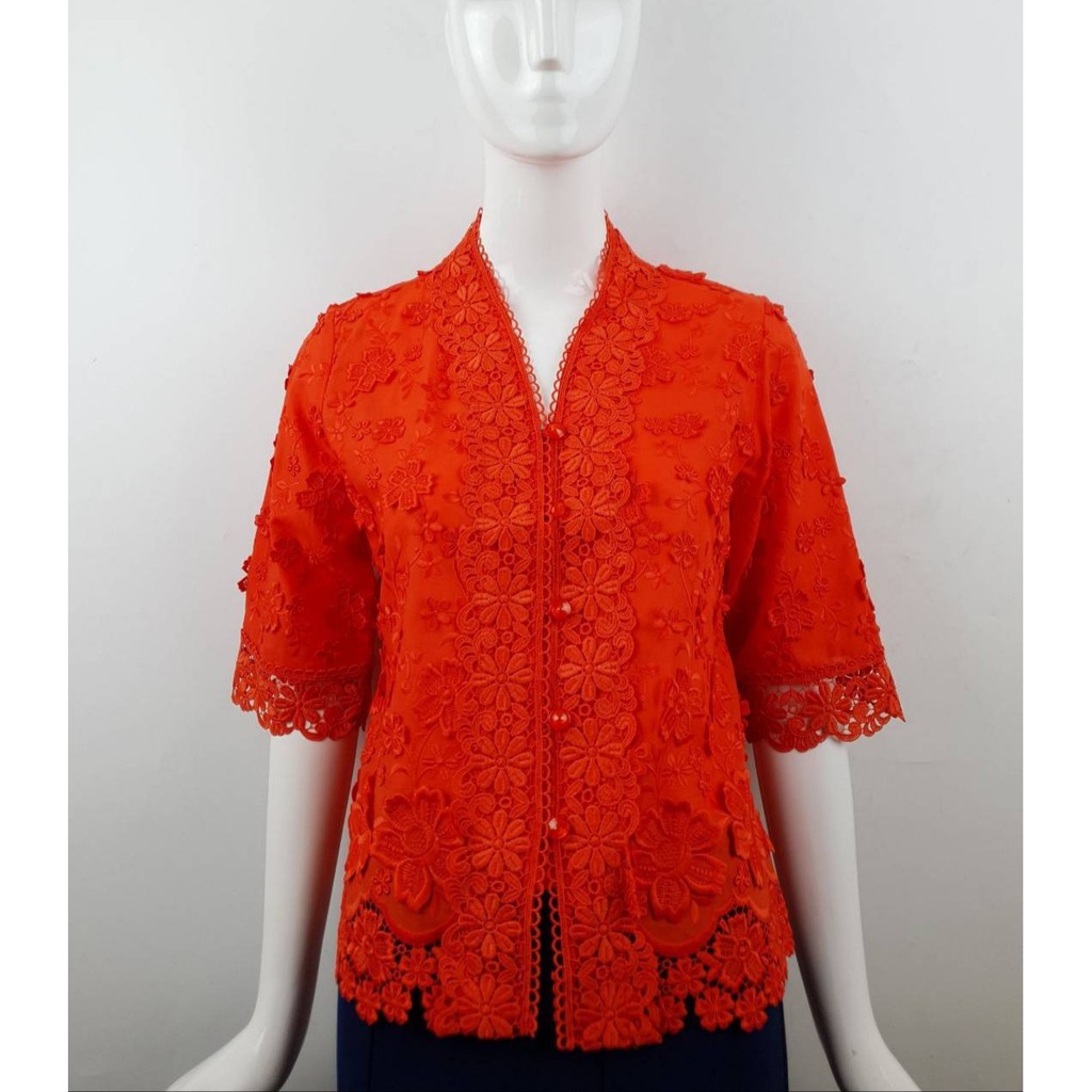 Pink Boutique Kebaya Katun Bunga Timbul