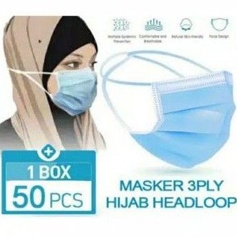 ECER Masker Hijab Face Mask 3 Ply