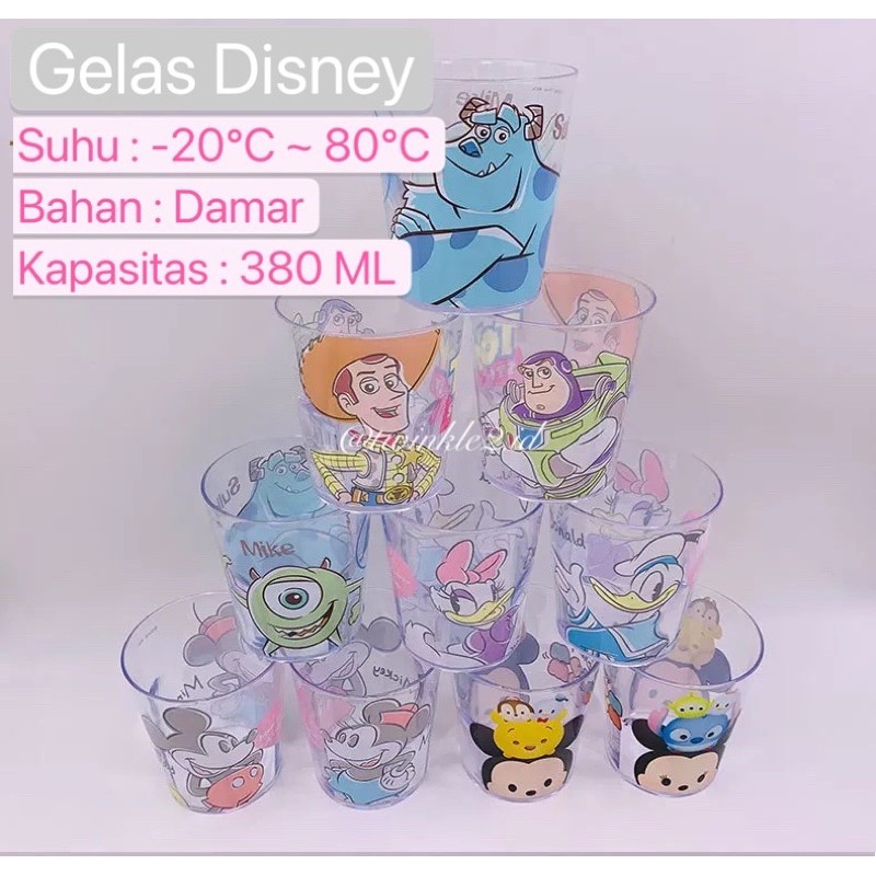 Gelas Karakter Anak / Gelas Anak / Gelas Plastik Anak / Gelas Mickey