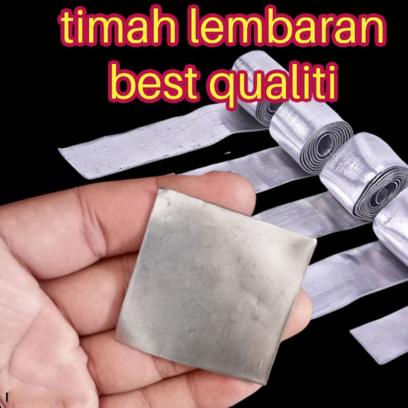 tima lembaran 10x10cm ecer grosir timah pancing timah lempit timah lembut timah umpan timah gepeng