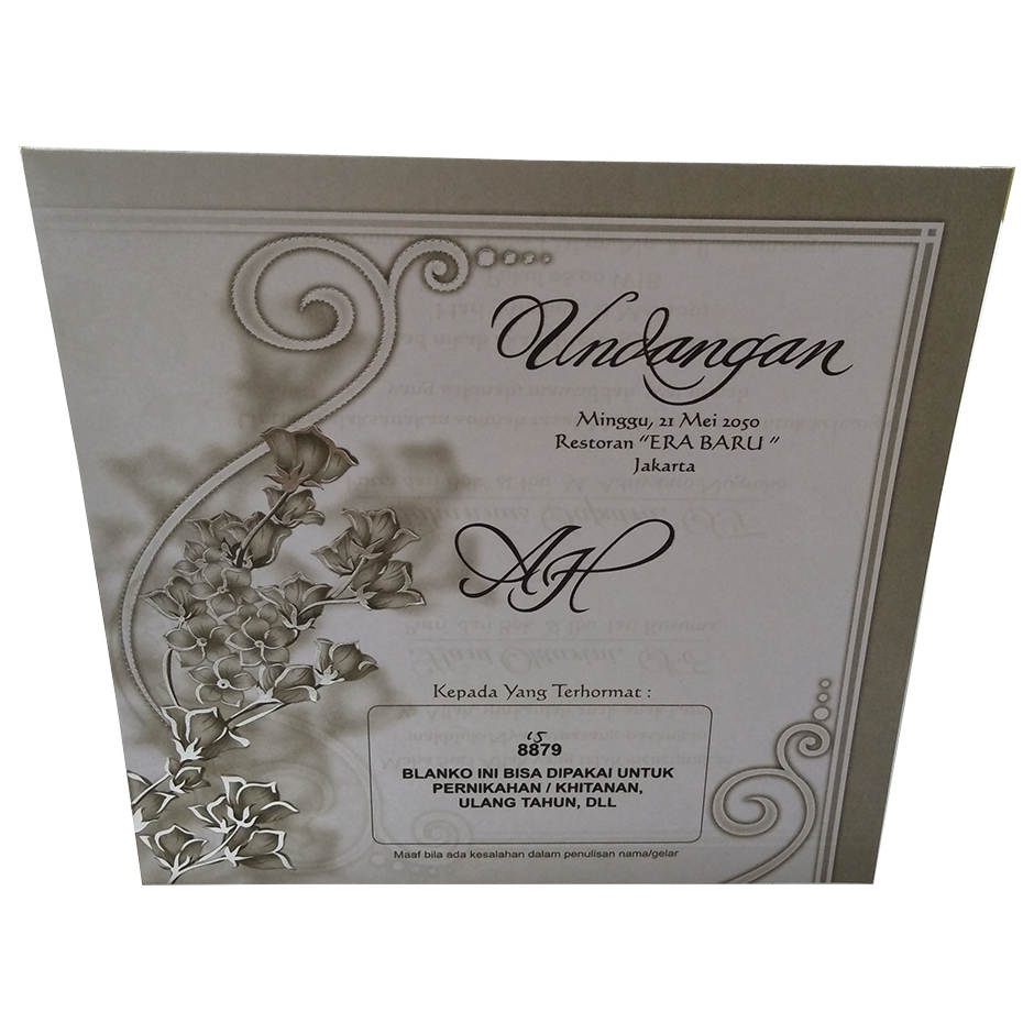 Blanko Undangan Kosong / Undangan Pernikahan / Undangan Khitanan / Blanko Undangan Erba - 8879