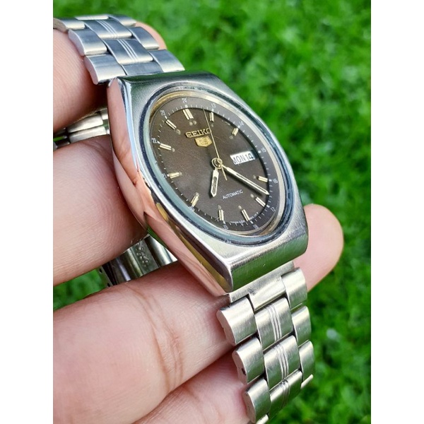 Seiko 5 cal-6309 Chocolate Military (second,bekas,vintage,kuno,antik,lawas)