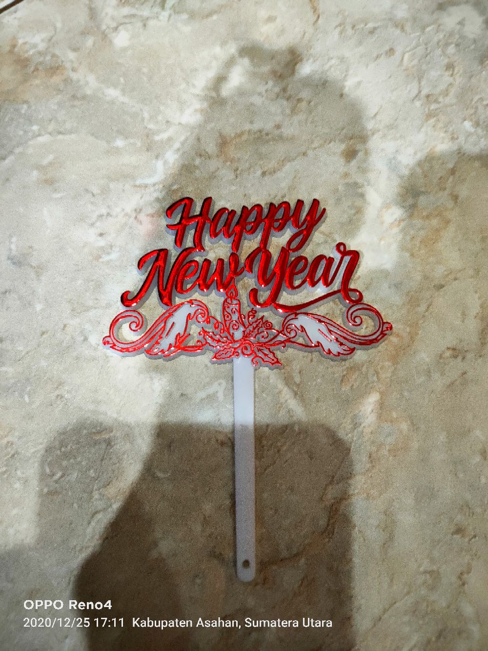 Tsk Ti151b - Hiasan Tusukan Kue Ulang Tahun Cake Topper Tulisan Happy New Year