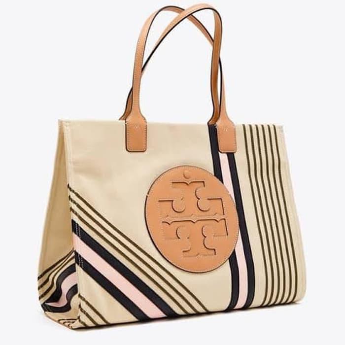 KUALITAS PREMIUM TAS ORIGINAL TORY BURCH CANVAS TOTE EX HADIAH 