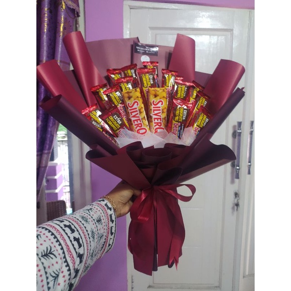 

buket coklat buket snack bengbeng bouquet snack bucket hadiah ulang tahun