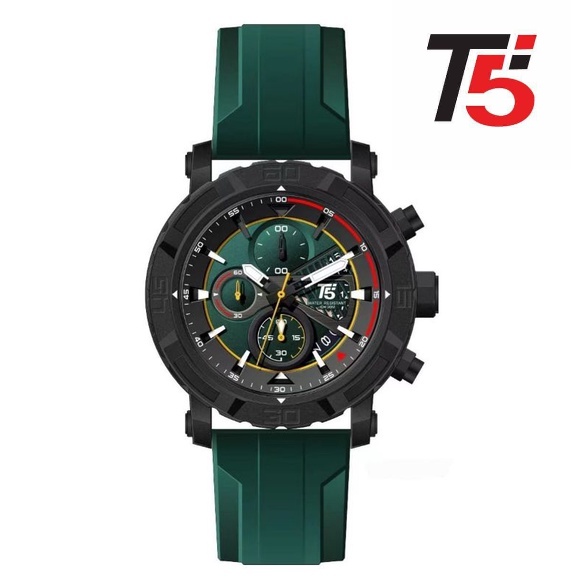 JAM TANGAN PRIA T5 H 3940 T5 H3940 ORIGINAL CHRONOGRAPH STRAP RUBBER TAHAN AIR