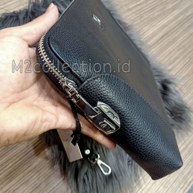 Handbag A Kunci kode Leather Clutch Tas Tangan Kulit Asli Impor