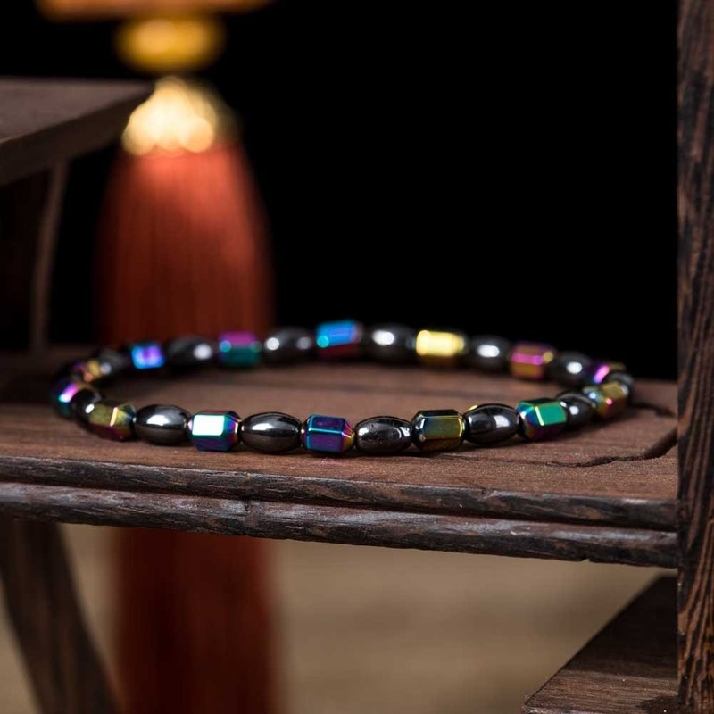Gelang Kaki Manik-Manik Gallstone Warna-Warni Anti Selulit Untuk Pria Dan Wanita