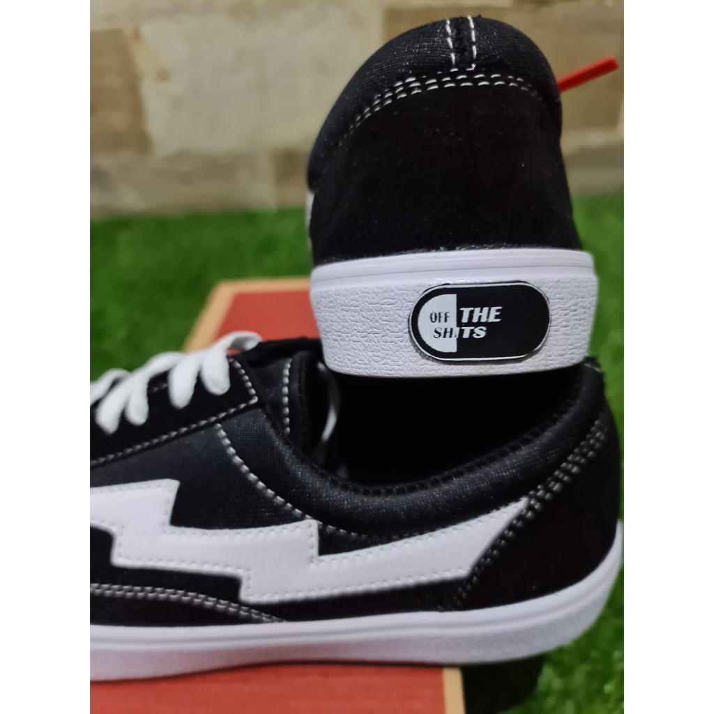 NEW !!! SEPATU VANS PETIR REVENGE X STORM BLACK WHITE &amp; FULL BLACK CASUAL SNEAKERS