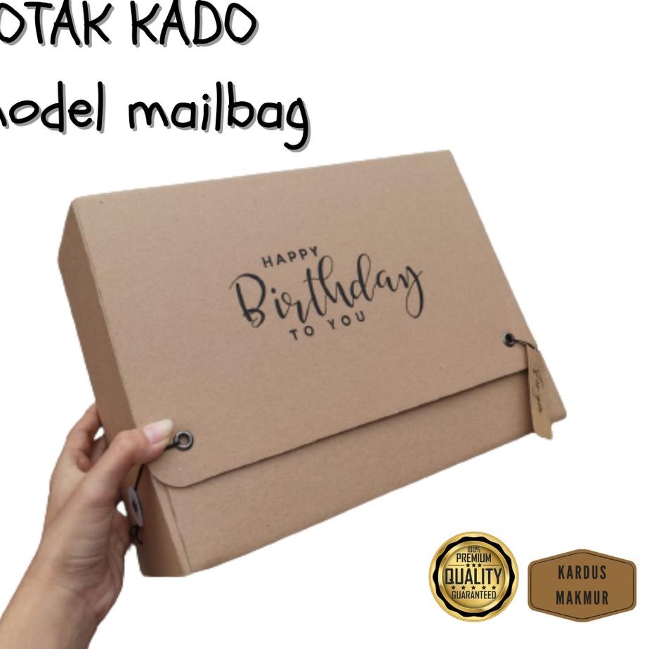 

♡ Mailbag, kotak untuk isi kado ulang tahun, FREE HANGTAG, untuk kado birthday cowok, ayah, sahabat ○