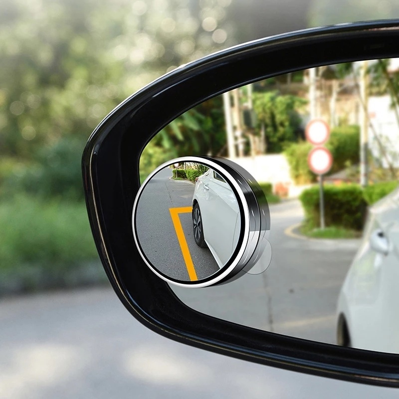 Kaca Spion Blind Spot Mobil Wide Angle 360 Derajat Adjustable Bentuk Bulat Dengan Kop Perekat
