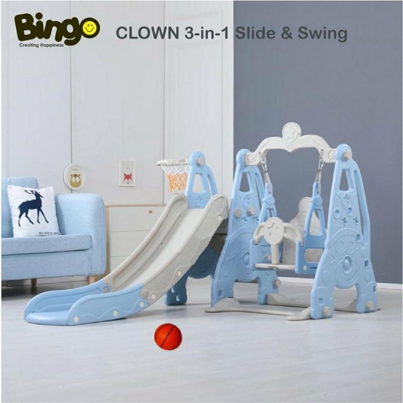 Bingo Clown 3in1 Slide & Swing - Perosotan Anak