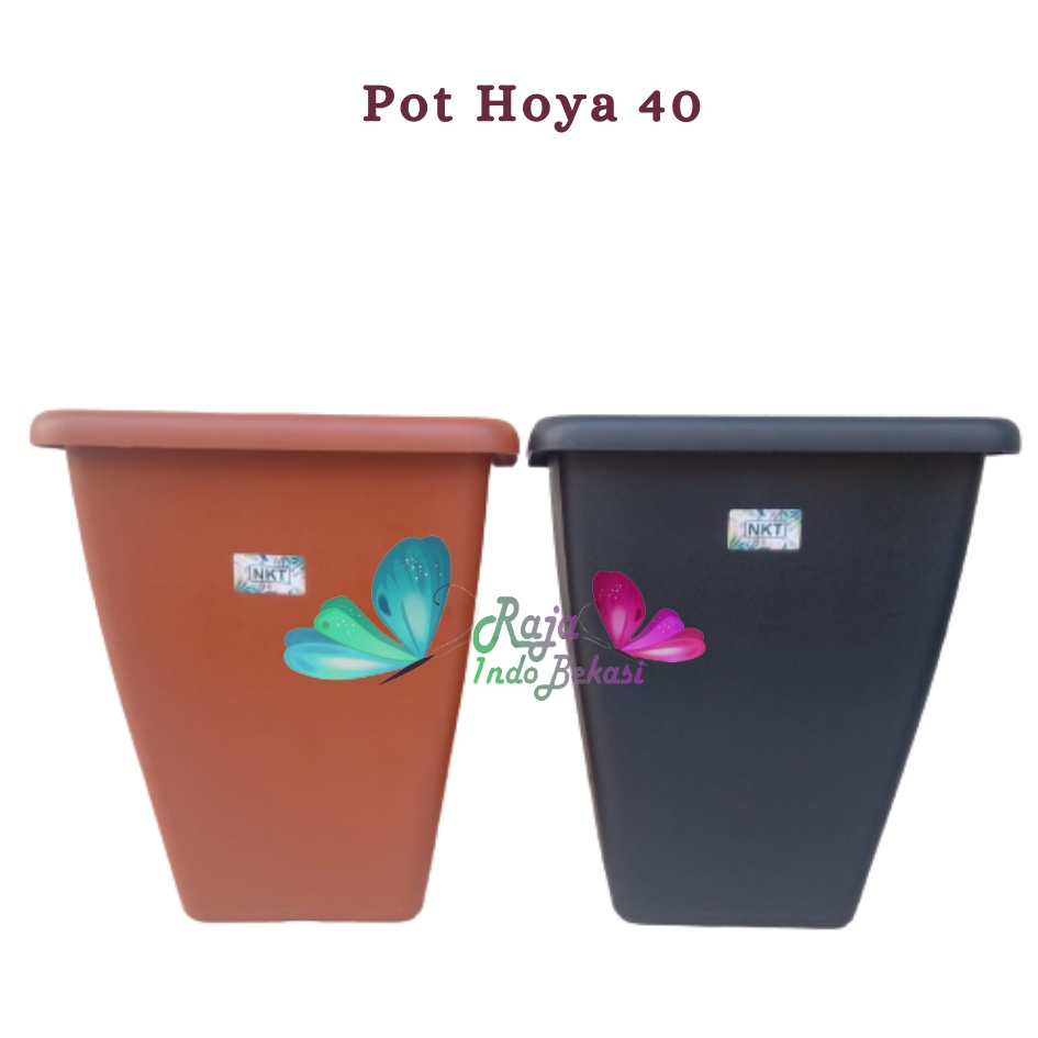 Pot Kotak Tinggi NKT HOYA 40 Coklat Merah Bata Hitam Putih