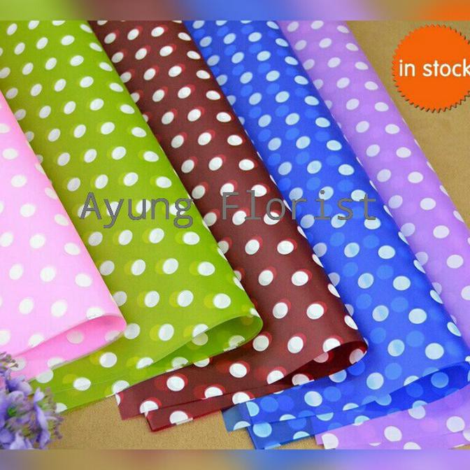 

Upate PL Polkadot - wrapping - kertas bunga - cellophane - buket - flower QR0994