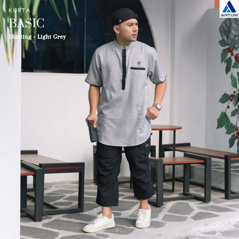 Koko Baju Muslim Pria Kurta Basic Antum Premium