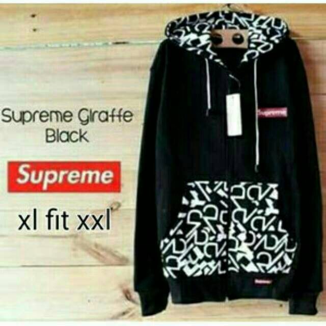 Jaket Sweater Jumbo Supreme Giraffe Hoodie Zipper