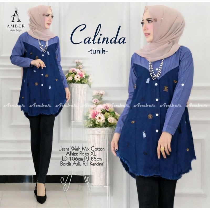 ATASAN JEANS WANITA 2022  MODERN  BAJU JEANS PEREMPUAN KEKINIAN TUNIK  DEWASA   TERMURAH TERBARU LEN