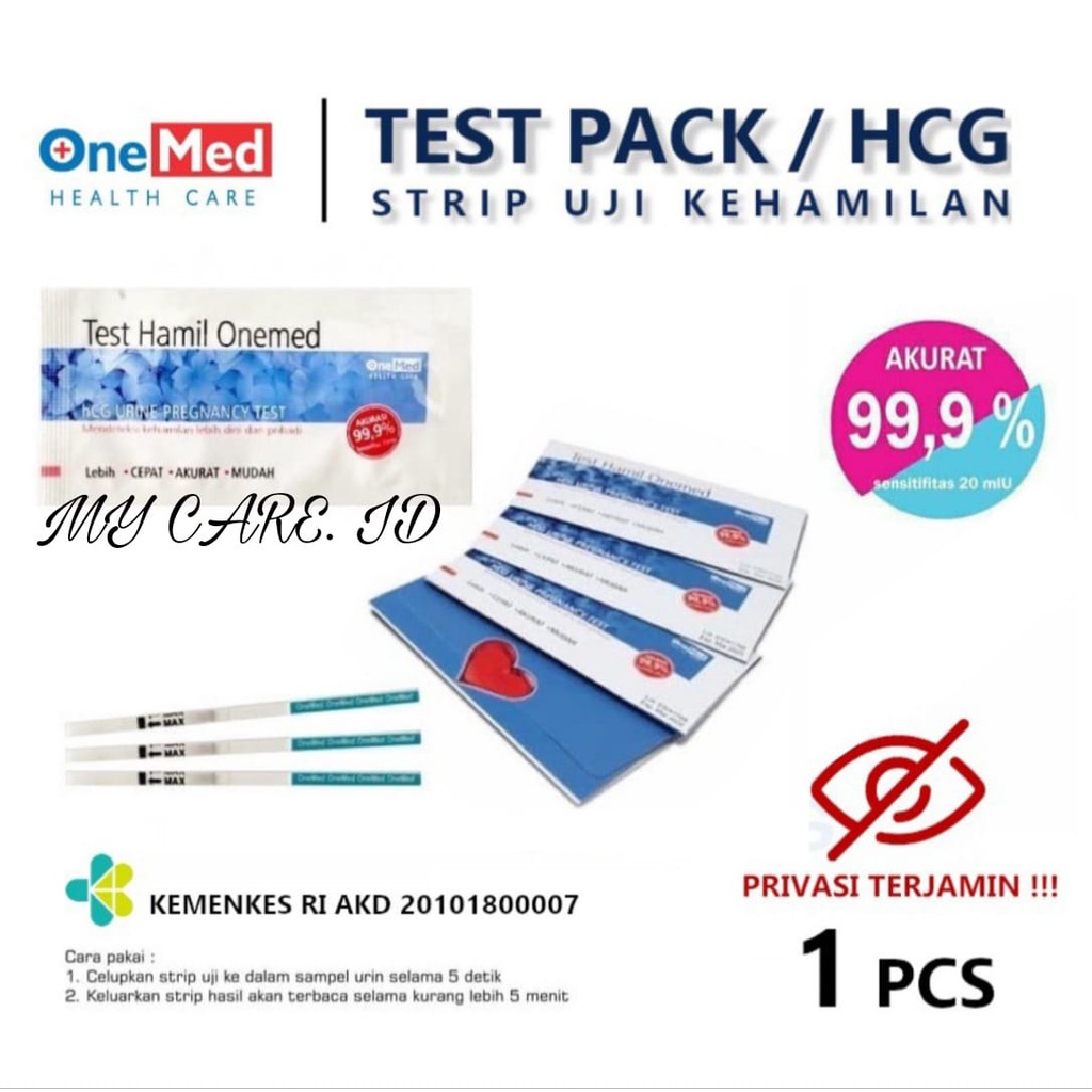LynCare 1Box (50pcs) - Strip tes kehamilan Onemed / tespek / test pack / HCG - Tes Hamil Onemed - 10