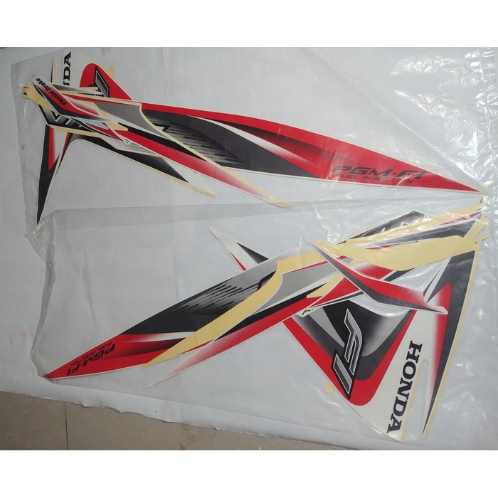 Stiker Bodi &amp; Lis Body &amp; Striping Vario Fi 110 2014 Putih