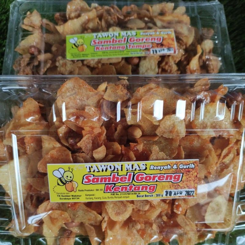 Stok baru...Sambel goreng kentang kering kentang Tawon mas ED 25 Okt 2023 dan sambal goreng kentang tempe tawon mas tidak pedas dan sambal goreng kentang pedas kentang kacang teri