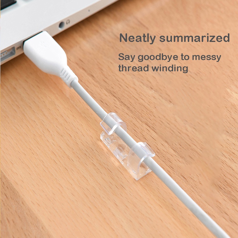 20pcs Wire Cable Management Organizer Desktop Workstation Clips Cord Management Holder USB Charging Data Line Cable Winder