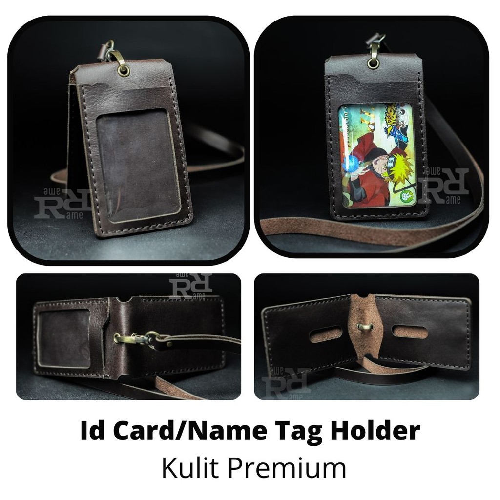 

Name Tag Holder Id Card Kulit Double Magnet RMEA02