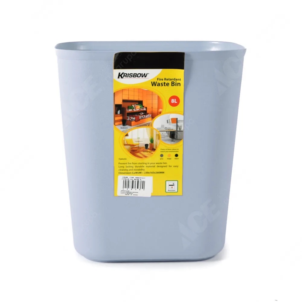 Ace Krisbow 8 Ltr Tempat Sampah Plastik Tahan Api SKU 229466