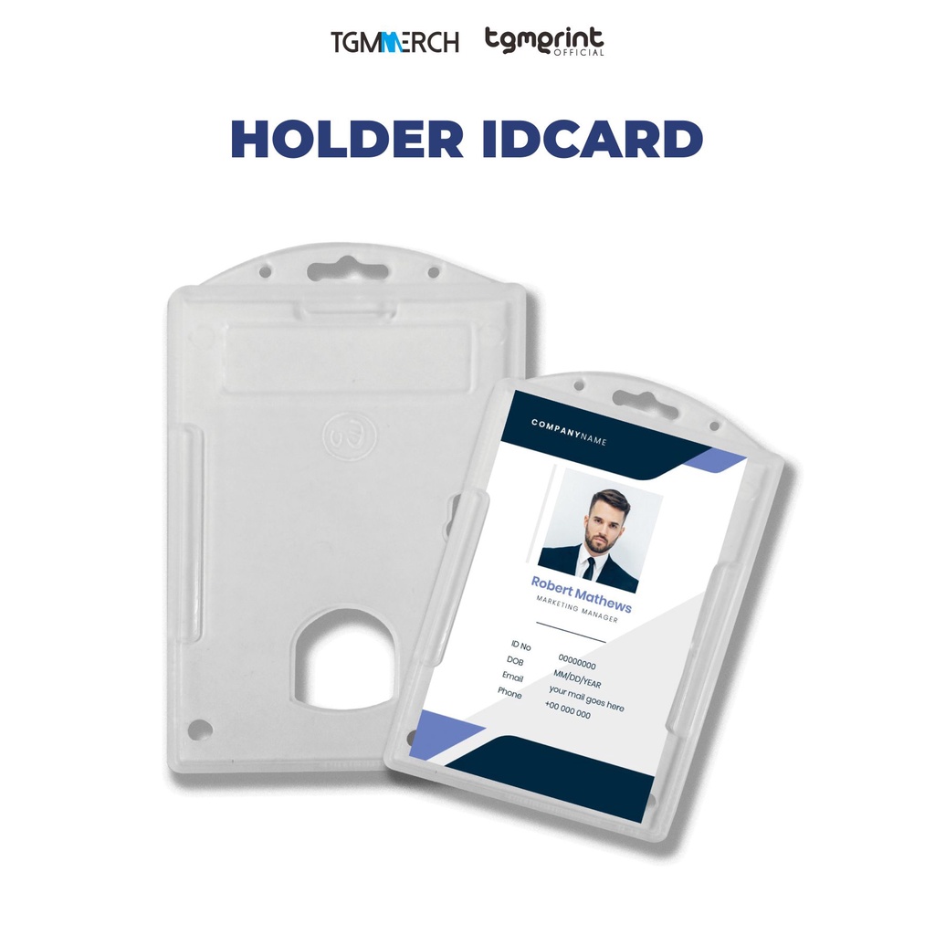 

TGM MERCH - Tempat ID Card Frame Casing ID Card Holder / Name Tag - Transparant