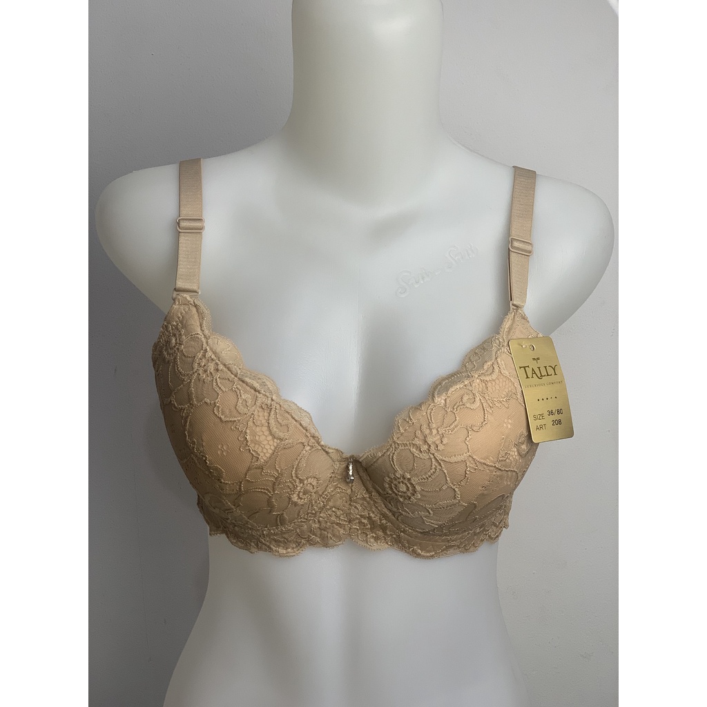 Bra Kawat Busa Tipis Tally 208 dengan Motif Brukat Cantik dan Bahan yang Lembut dan Nyaman