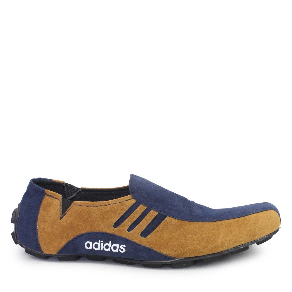 PROMO DISKON !! Sepatu Selop Pria Adidas Neymar Moccasin Suede Formal Kasual Kerja Jalan Santai