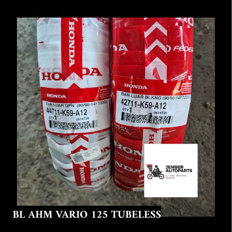 BAN LUAR 80 90 14 / 90 90 14 AHM FEDERAL Motor Matic VARIO125/BEAT Tubeless K59 A12