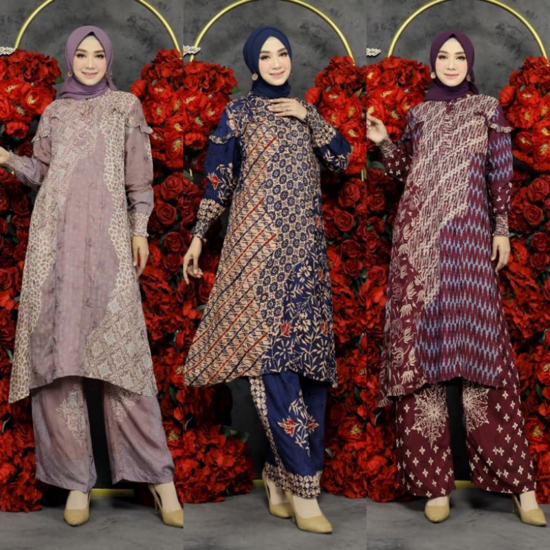 [5100] SETELAN CELANA BABY PREMIUM/SEMI SUTRA // KANCING DEPAN/BUSUI // TANGAN KARET // KODE AKA