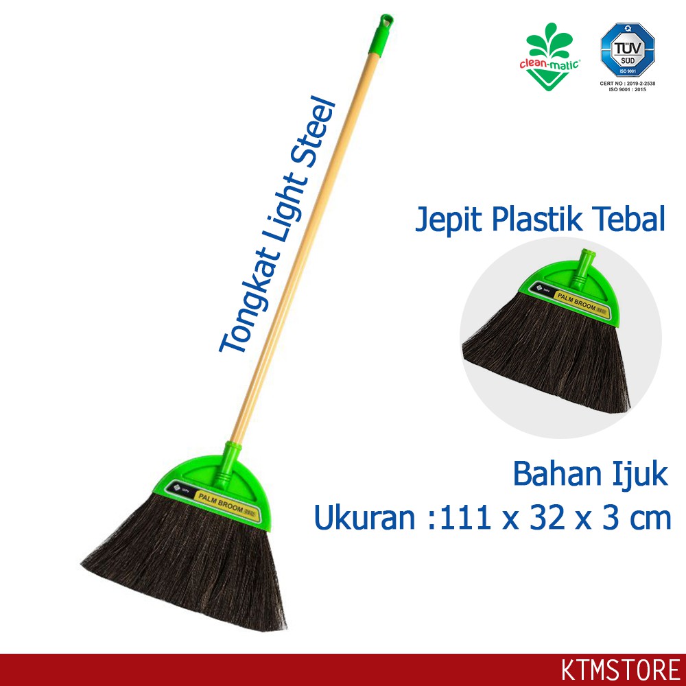 Sapu Lantai Sapu Ijuk Broom Cleanmatic 980017 Palm Broom