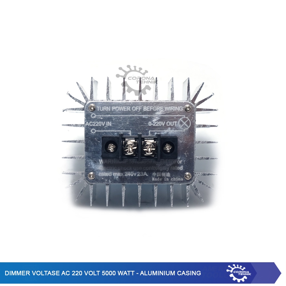 Aluminium Casing - Dimmer Voltase AC 220 Volt 5000 Watt