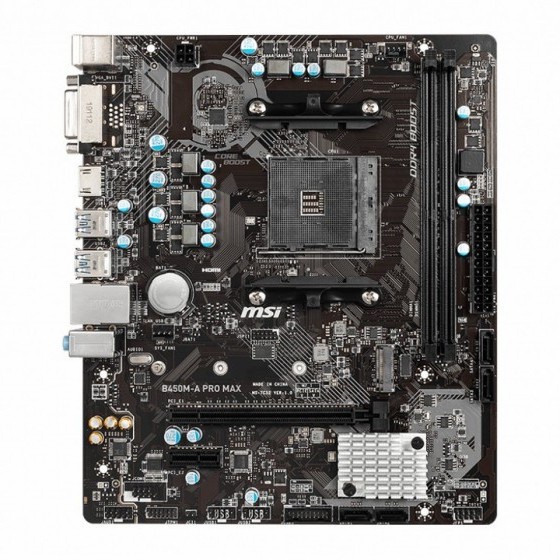 MSI B450M-A PRO MAX (AMD AM4, B450, DDR4) Motherboard