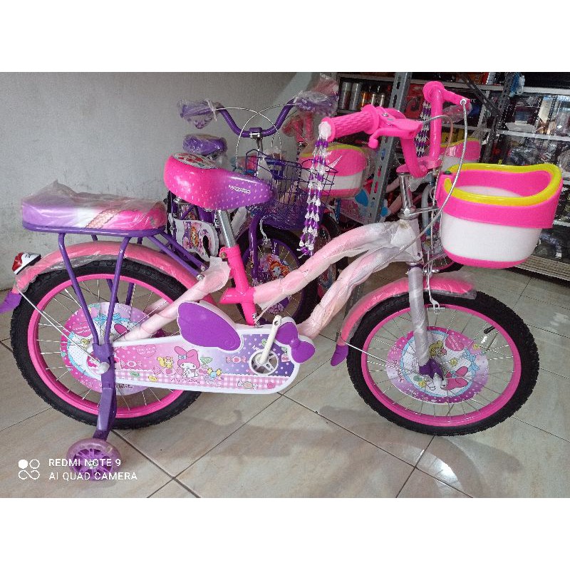 sepeda anak perempuan mazara 18 kwalitas premium 5-9 tahun