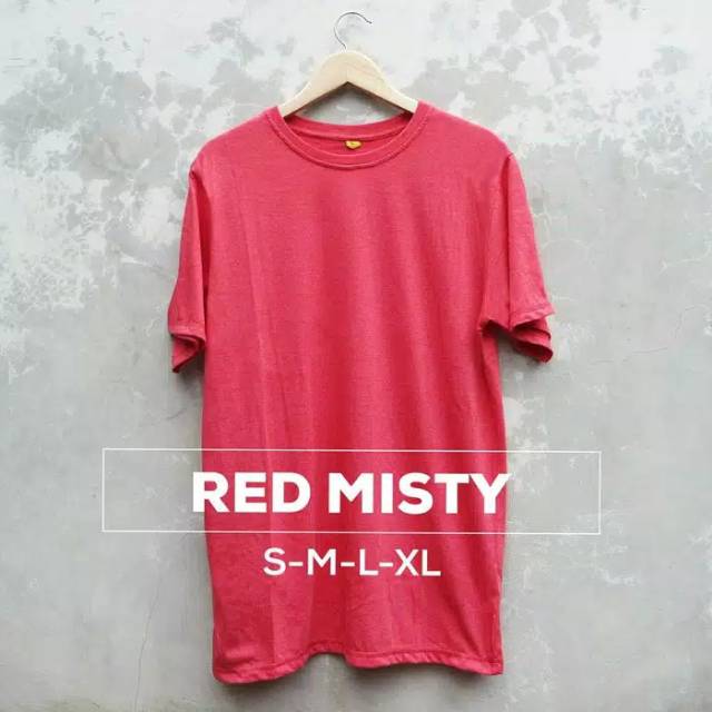 Kaos Polos Merah Misty | Kaos Murah Bandung | Kaos Polos Pria