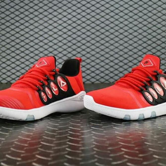 tshsggh- sale sepatu pria casual running fila original bnib 100% asli murah - merah, 40 -sepatu-