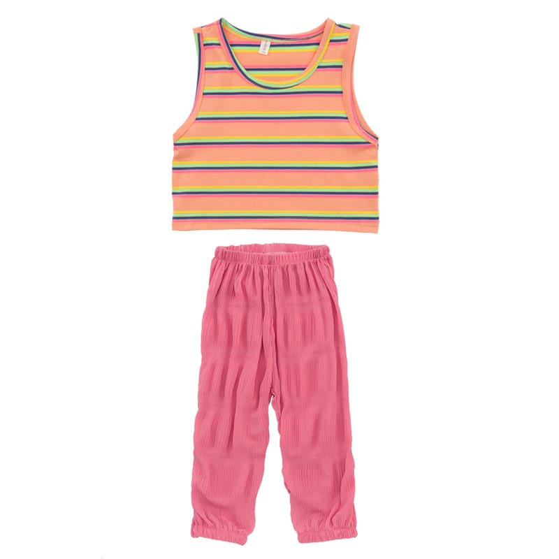 Promo !! Setelan baju anak cewek lucu LS setelan kenzie fashion wonderfull stripe import  uk 2-6thn