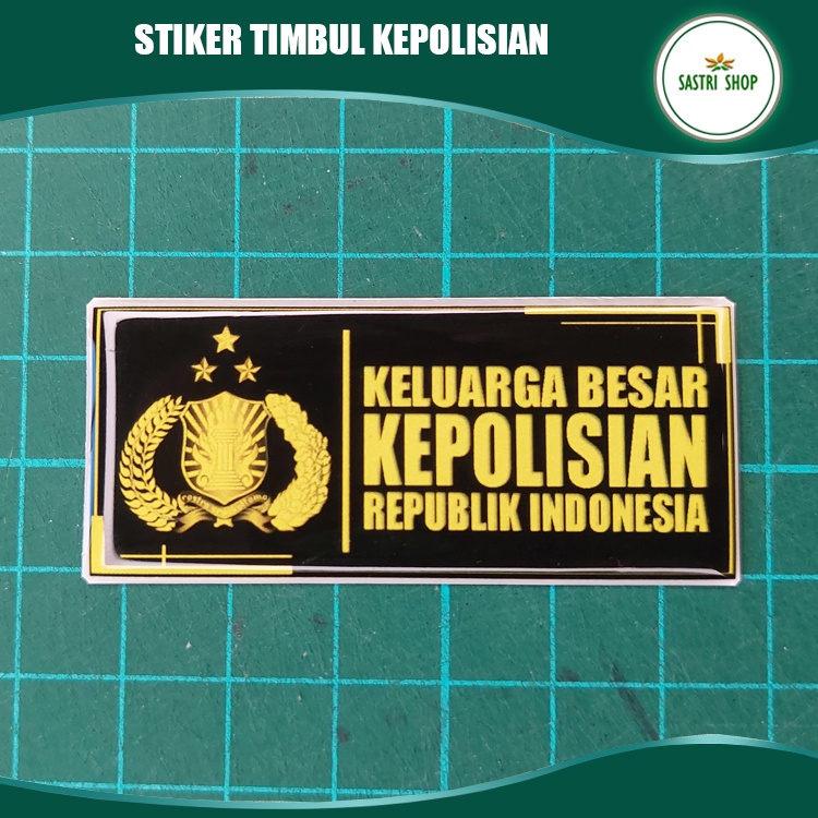 Stiker Motor Timbul Untuk Plat Motor Model Keluarga Besar Kepolisian Indonesia - Polisi Indonesia!!