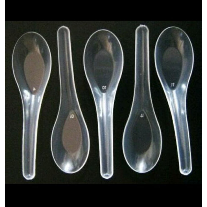 sendok makan plastik bebek bening 1pax isi 12lusin
