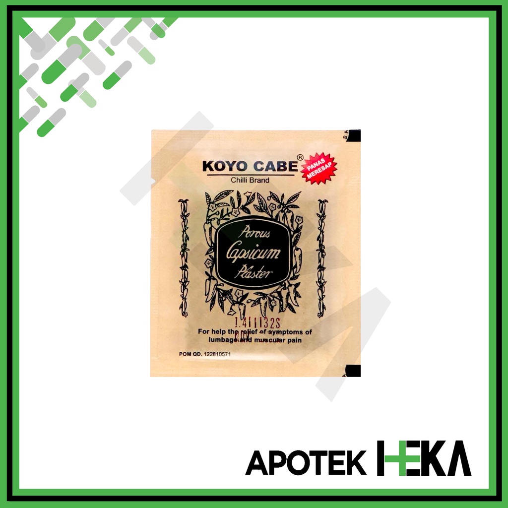 Koyo Cabe Sachet isi 10 Lembar - Meredakan Gejala Pegal Nyeri Otot (SEMARANG)