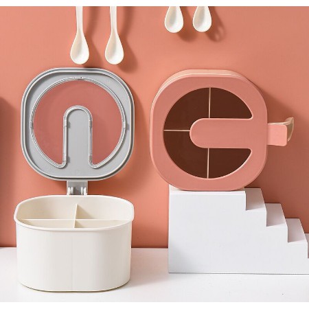 Tempat Bumbu Dapur Kotak 4 Sekat Kekinian / Kotak Bumbu Dapur 4 In 1