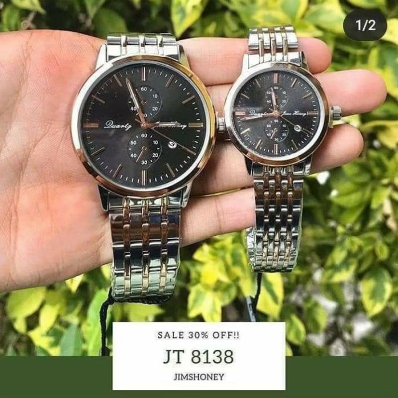 Jam Tangan Couple Pasangan 8138 Jimshoney ORIGINAL WANITA PRIA BISA SATUAN REAL PIC ADA SERTIFIKAT