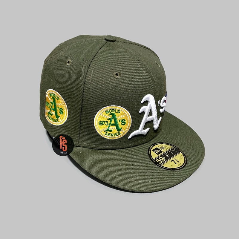 TOPI NEW ERA ORIGINAL 5950 WS OAKLAND ATHLETICS OLIVE