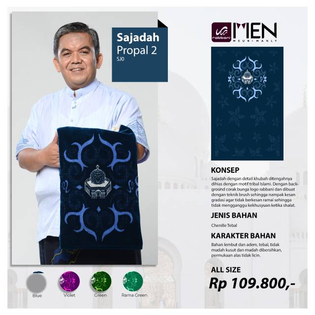 Sajadah rabbani Sajadah propal - sajadah dewasa - sajadah lebar - sajadah turky - sajadah turkey - s