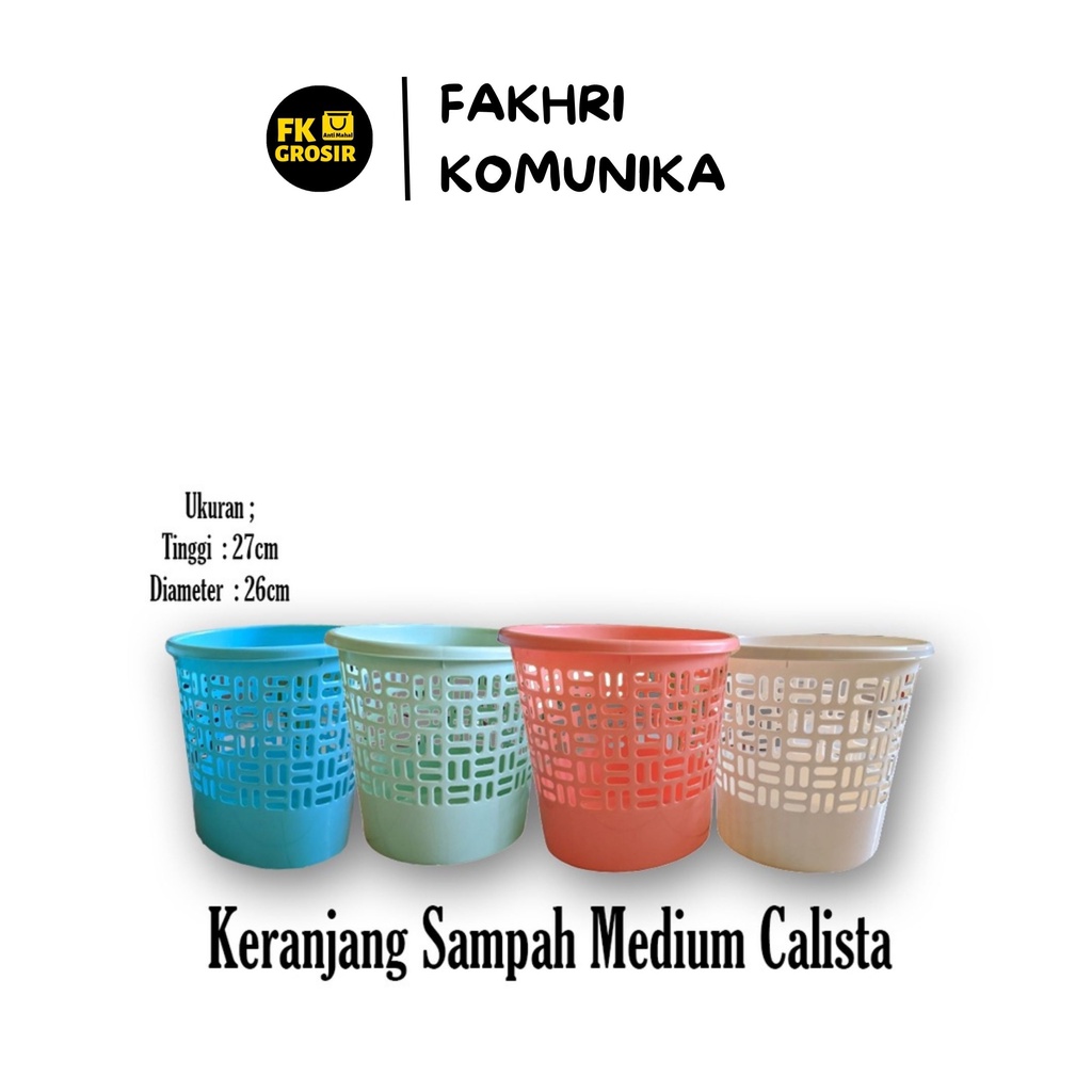 Keranjang Sampah bulat ALEXISH/CALISTA Premium / Tempat sampah diameter 26 cm