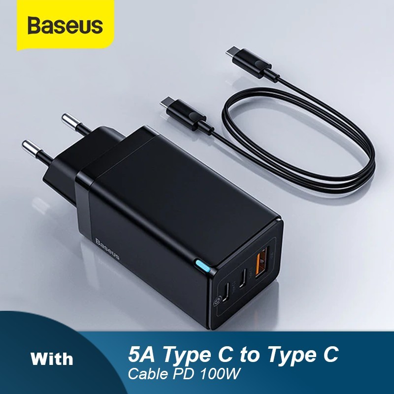 KEPALA CHARGER BASEUS 65W GAN FAST CHARGER 4.0 3.0 PD AFC SCP TYPE C