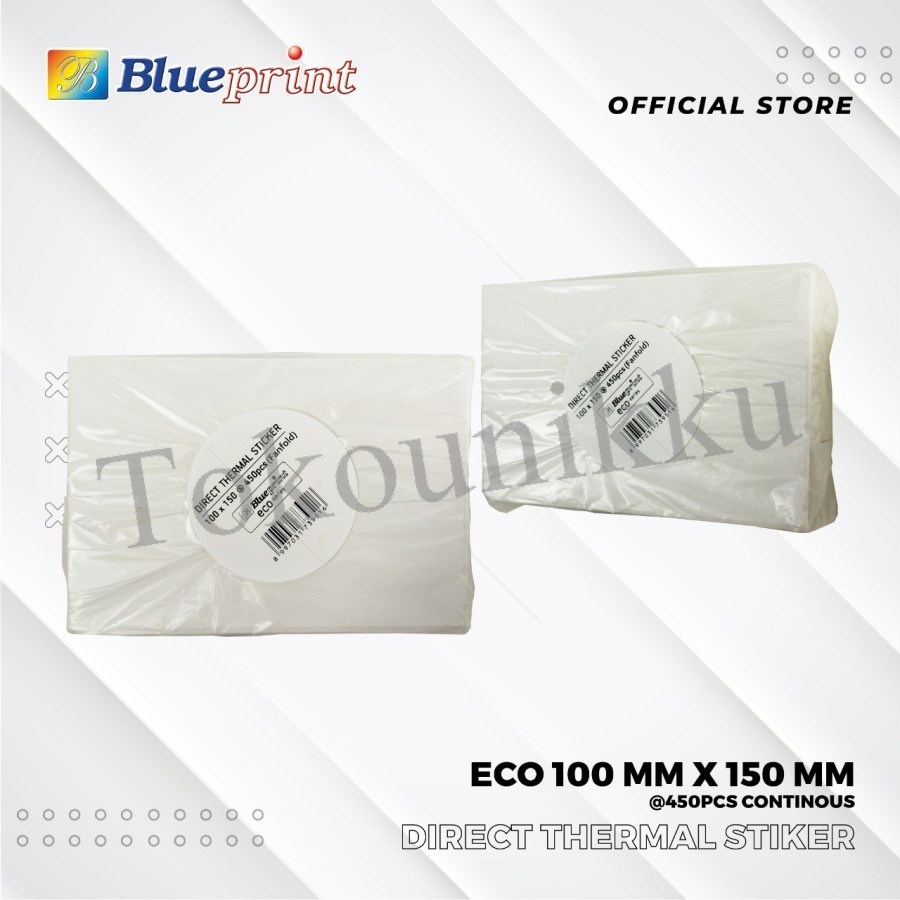 

BLUEPRINT ECO DIRECT THERMAL STICKER LABEL ONLINE 100 x 150mm 450pcs