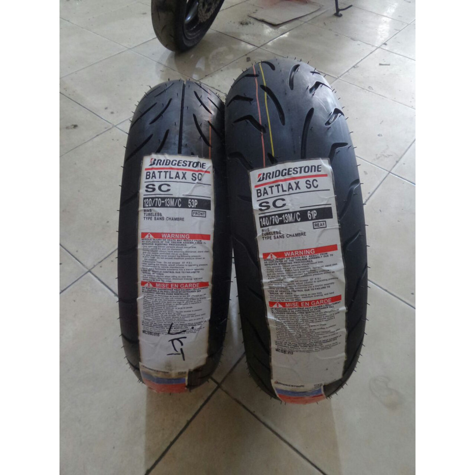 Ban Battlax SC Yamaha Nmax 150 Ukuran 120/70 & 140/70 Ori